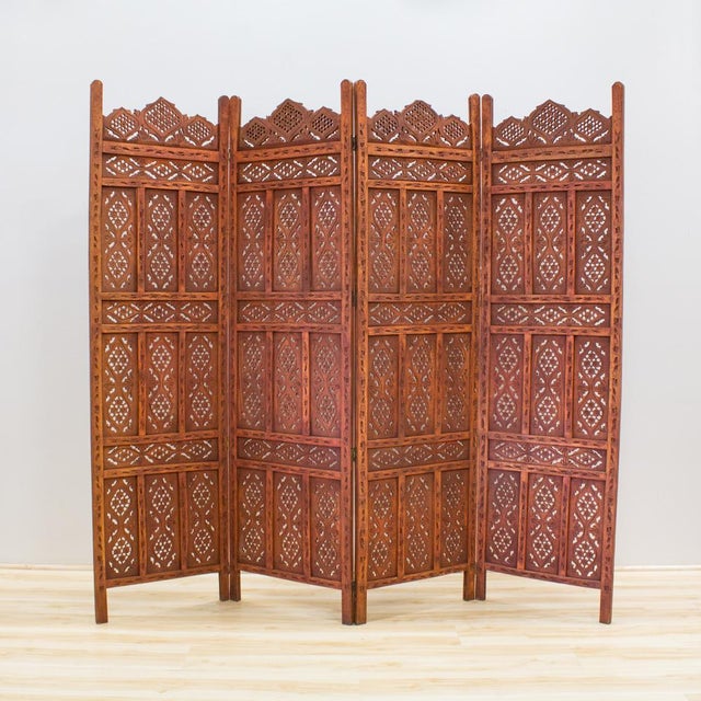 African Handcarved Wooden Room Divider Chairish