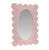 Transitional Matthew Izzo Home Lillian Pink Woven Rattan Wall Mirror For Sale - Image 3 of 5