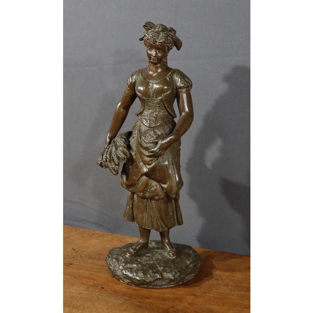 La Paysanne Regula Figure after E. Rancoulet, Early 1900s For Sale - Image 14 of 14