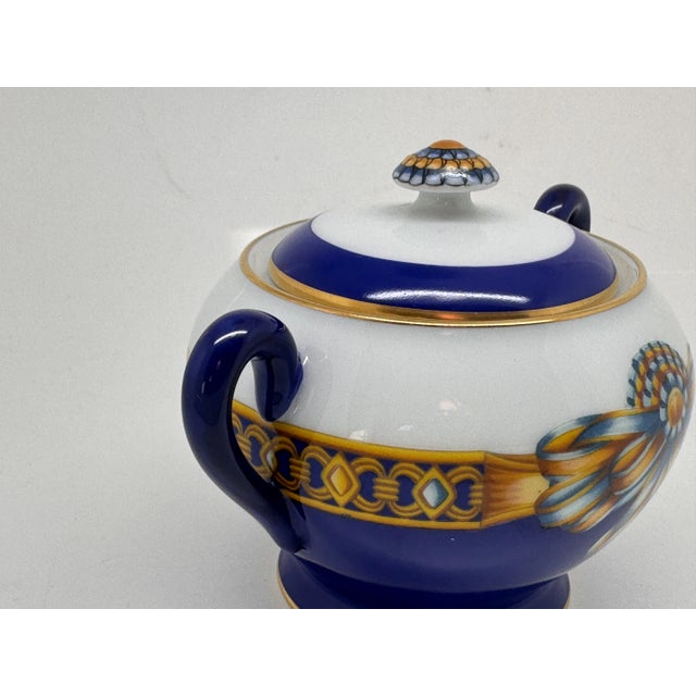 Modern Cocarde de Soie Sugar Bowl from Hermès, 1980s For Sale - Image 3 of 5