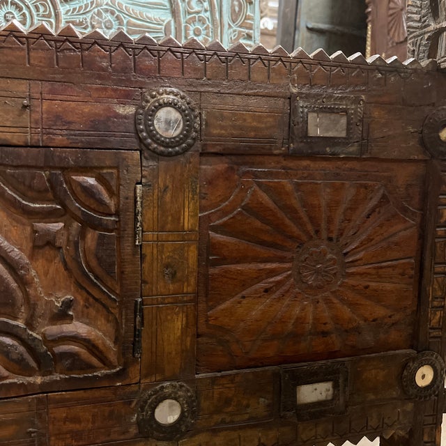 1920s Antique Damchia Rustic Entryway Console Table With Storage For Sale - Image 10 of 12