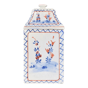 Ethan Allen Italian Hand-Painted Faience Canister