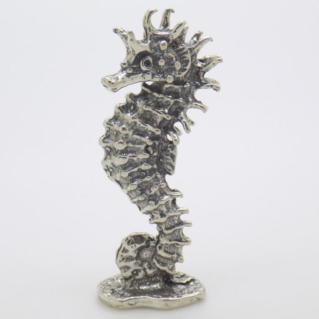 Vintage Italian Handmade Silver Seahorse Miniature, 1970s For Sale - Image 11 of 11