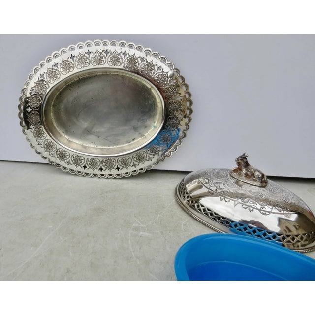 Butter Server Silver Plate Circa 1850 - Set of 3 For Sale In New York - Image 6 of 6