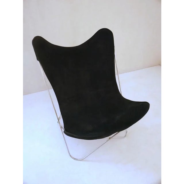 Butterfly Chair in Suede, Italy, 1960s For Sale - Image 3 of 9