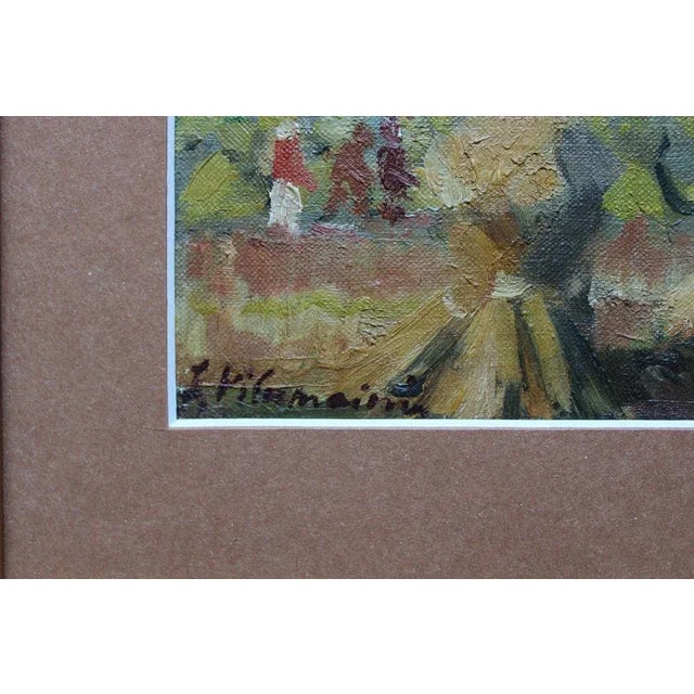 Julijs Vilumainis, Landscape with Mountains, South of France, Oil on Cardboard on Canvas, 1970s For Sale - Image 4 of 6