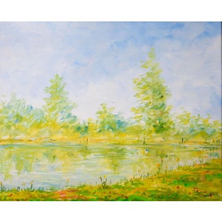 Vintage 1980's Miguel Amoros French Landscape Painting For Sale