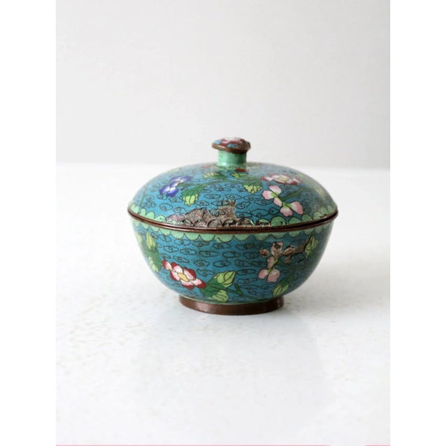 Antique Chinese Cloisonne Box For Sale - Image 6 of 12
