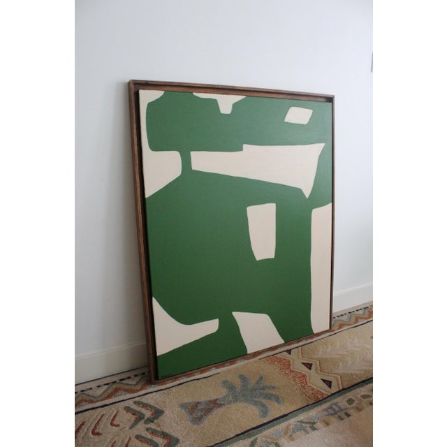 Textile Bodasca, Green Organic 1, 2025, Acrylic on Canvas For Sale - Image 7 of 16