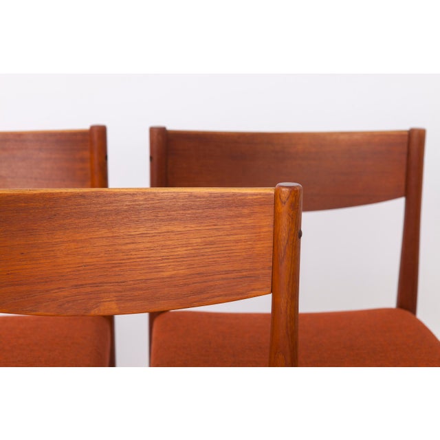 Set of 4 Teak Dining Chairs by Poul M. Volther for Frem Røjle – Denmark, 1960s Beautiful set of four Danish teak dining...