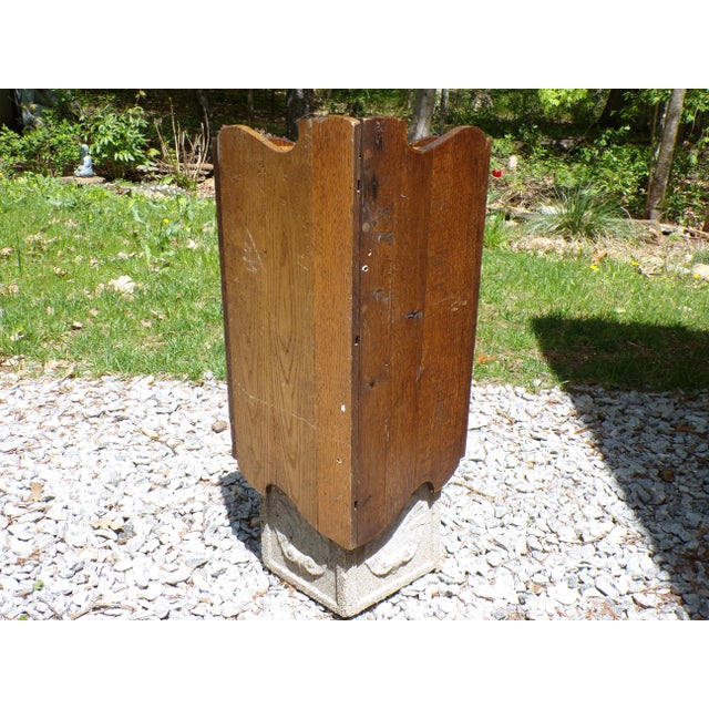 Antique Oak Corner Medicine Cabinet Beveled Mirror Cupboard Kitchen Apothecary For Sale - Image 13 of 13