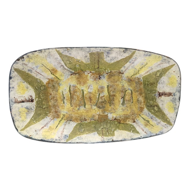 Large Earthenware Artistic Wall Panel, 1959 For Sale