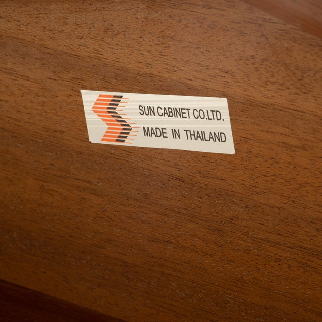 Sun Cabinet Co. Danish Modern Solid Teak Expanding Dining Table Hidden Leaves For Sale - Image 17 of 17