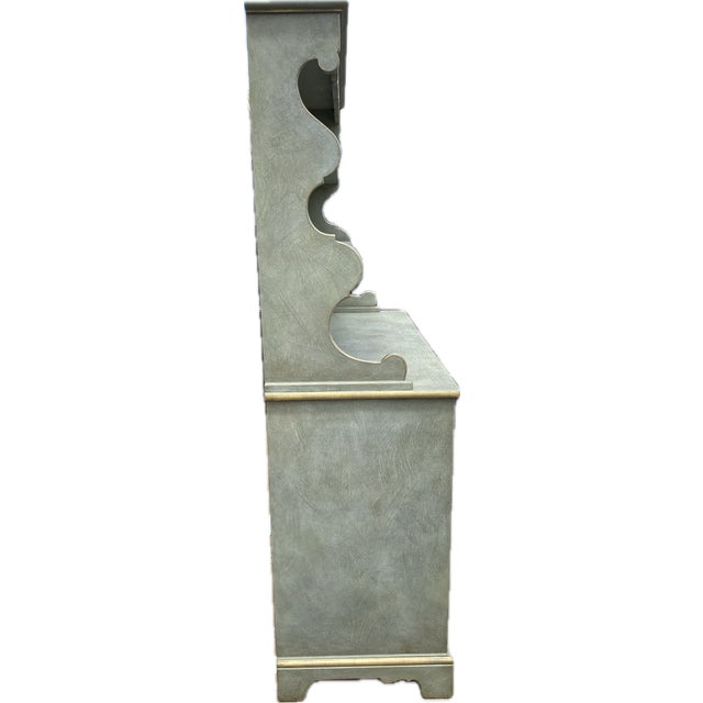Vintage Willet Hutch in Custom Chateau Silvery Sage For Sale - Image 6 of 11