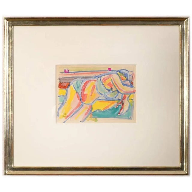 Contemporary Miklos Nemeth, Akt, 1990s, Watercolor For Sale - Image 3 of 3