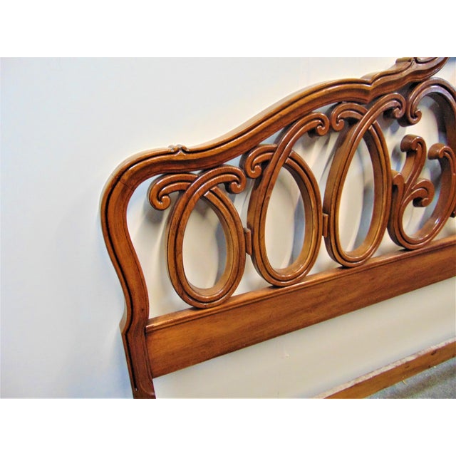 French Style Carved Fruitwood Kingsize Headboard Chairish
