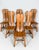 Set of 6 brutalist dining chairs, oak, belgium, 1970s. This set consists of six oak chairs with high backs and splayed,...