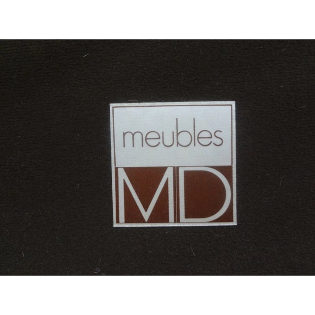 Tan Pair of French Modern Club Chairs Attributed to Pierre Vandel For Sale - Image 8 of 13