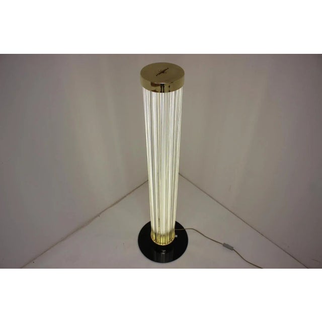 Modern Brass & Art Glass Floor Lamp from Preciosa Kamenický Šenov, 1970s For Sale - Image 12 of 14