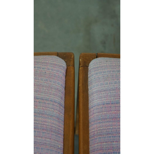 Vintage Danish Dining Chairs with Light Purple Fabric Seats, 1970s, Set of 8 For Sale - Image 13 of 14