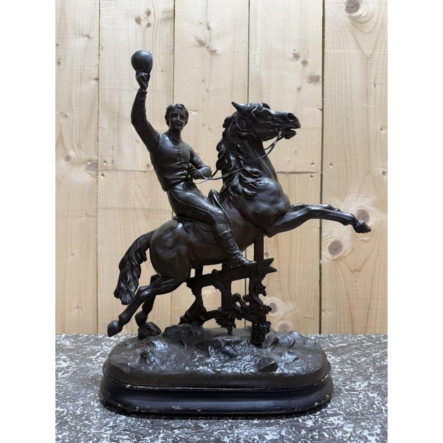 Jockey and His Horse Figurine For Sale - Image 4 of 5