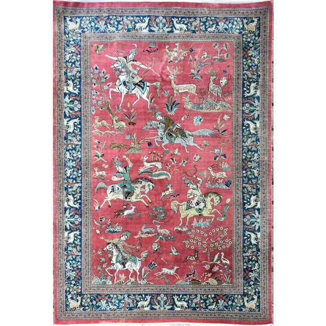 Vintage Silk Qum Rug, 1980s For Sale - Image 16 of 16