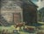 Farmhouse Antique Tonalist Painting Farmyard With Animals Signed Charles P. Gruppe. For Sale - Image 3 of 9