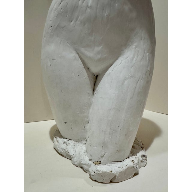 1960s Larry Mohr White Plaster Female Torso Sculpture Signed Estate Mid Century Modern For Sale - Image 4 of 7