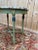 Green Louis XVI Style Oval Pedestal Table with Marble Top For Sale - Image 8 of 9