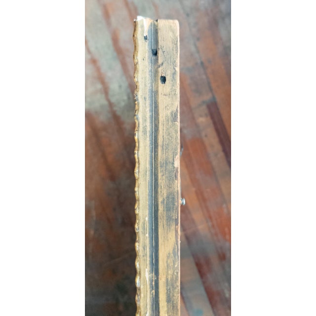 19th Century American Lemon Gold Ripple Picture Frame Mirror For Sale - Image 9 of 11