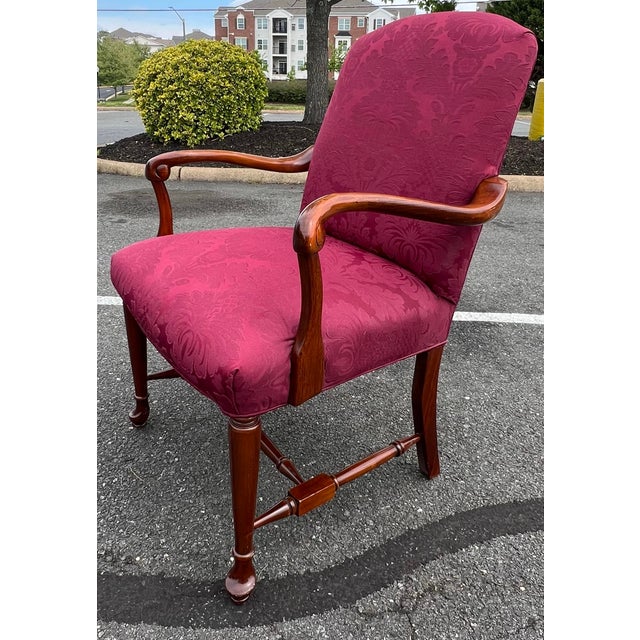 Vintage Georgian Style Mahogany Gainsborough Chairs - A Pair For Sale - Image 4 of 9