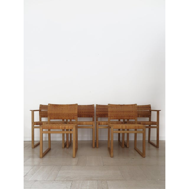 Mid-Century Modern Mid-Century Scandinavian Oak Dining Room Chairs attributed to Børge Mogensen, Denmark, 1950s, Set of 6 For Sale - Image 3 of 18