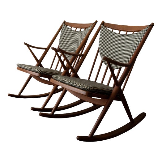 Vintage Model 182 Rocking Chairs by Frank Reenskaug for Bramin, 1950s, Set of 2 For Sale