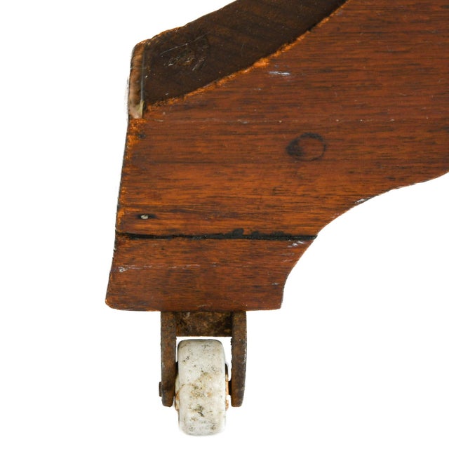 Antique Eastlake Carved Walnut Platform Rocking Chair With Green Velvet Upholstery For Sale In Greensboro - Image 6 of 9