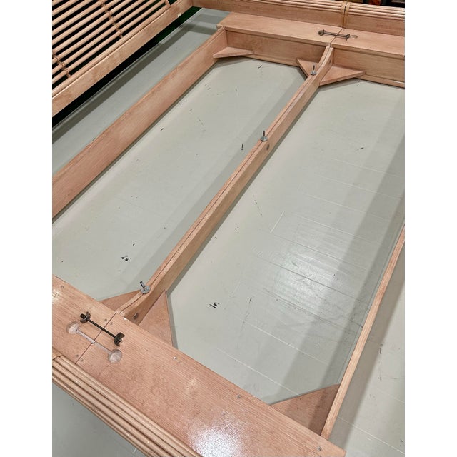Roche Bobois Maugrion France Rattan Platform Bed – Eastern King – Sculptural Modern Coastal For Sale In West Palm - Image 6 of 12