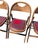 Industrial Set of 6 Vintage Acme Chair Company Walnut Folding Chairs + 2 Parts Chairs For Sale - Image 3 of 12