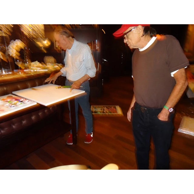 2010s Peter Max, Profile With Three Hearts (Original Painting on Canvas), 2012 For Sale - Image 5 of 9