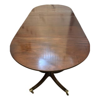 Antique Georgian Mahogany Extendable Triple Pillar Dining Table, 1800 For Sale