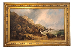 John Syer, Shipwreck on the Cornwall Coast, Oil on Canvas