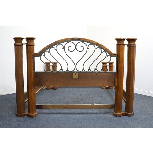Thomasville Furniture Renaissance Collection Solid Oak Adjustable King / Queen Size Canopy Bed 34511-475 For Sale - Image 12 of 18