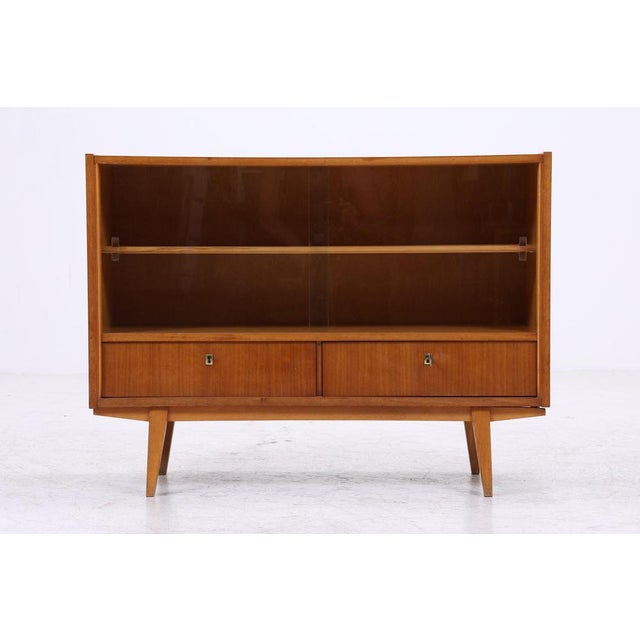 Vintage Sideboard with Glass Sliding Doors, 1960s For Sale - Image 3 of 14