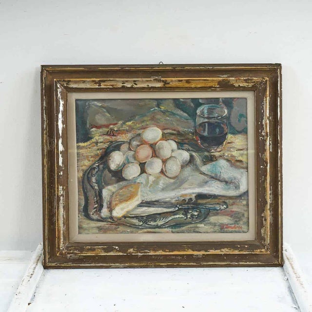 Unknown, Still Life, 1950s, Oil on Canvas, Framed For Sale - Image 5 of 5