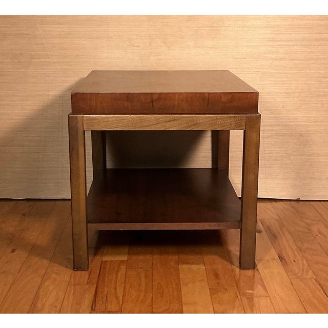 Mid-Century Modern Lane Altavista Mid-Century Modern Walnut 20”x 27” Two-Tiered Side Table, Circa 1960’s For Sale - Image 3 of 10