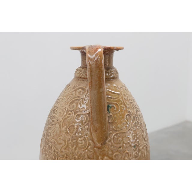 Salt-Glazed Stoneware Jug with Relief Decoration from Perignem, Belgium, 1960s For Sale - Image 10 of 12