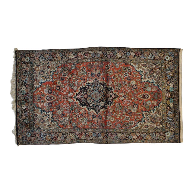 1970's Persian Silk Qum,3'7" X 6'1" For Sale