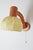 Swedish Wall Lamp in Pine Wood with Yellow and White Fabric Shade, 1980s For Sale - Image 14 of 18