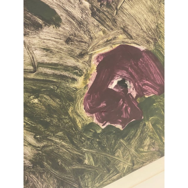 1970s Fritz Scholder Botanical Monotype "Purple Petunias #2" For Sale - Image 9 of 13