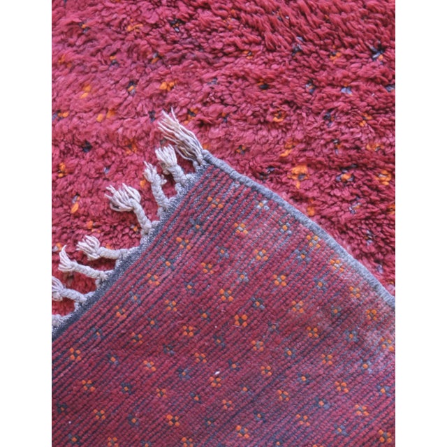 Red Moroccan Vintage Rug - 9.5 X 6.4 Ft For Sale In Cleveland - Image 6 of 8