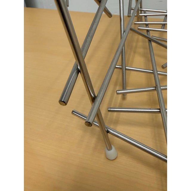 Metal Fratelli Campana for Alessi Blow Up Stainless Steel Magazine Holder For Sale - Image 7 of 12