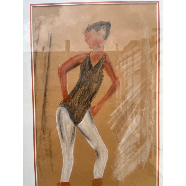 1960s Portrait of a Young Ballerina Painting in the Abraham Walkowitz Style. C 1960s For Sale - Image 5 of 11
